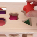 Holz geometrisch passender Baustein 17 Lochspielzeug